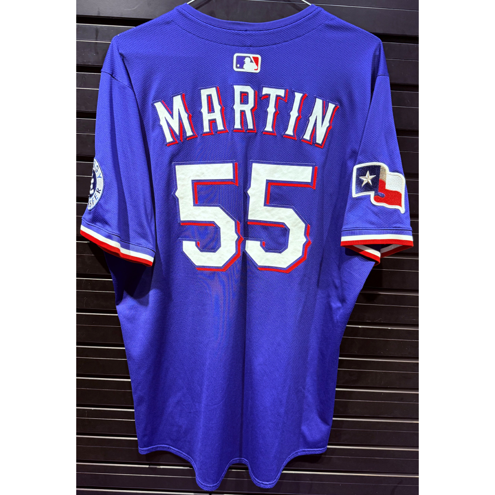 Chris Martin #55 Texas Rangers Game-Used 2025 Blue Alternate