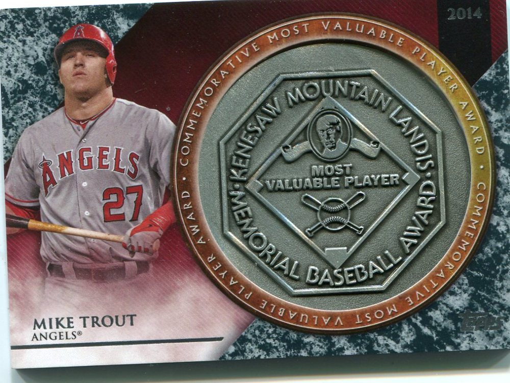 2017 Topps Update MVP Award Relics #MVPRMTR Mike Trout