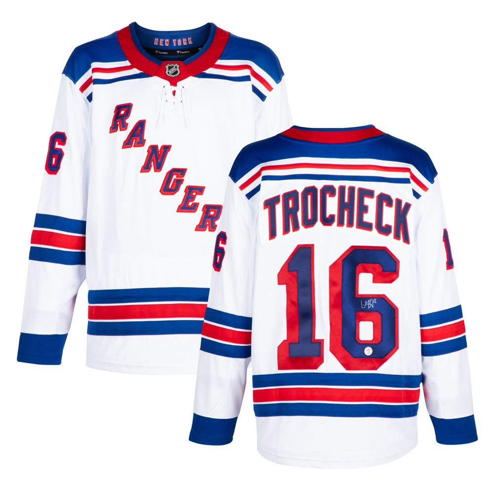 Vincent Trocheck Signed New York Rangers White Fanatics Breakaway Jersey