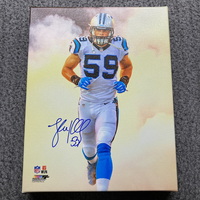 Panthers - Luke Kuechley Signed 11x 14 Canvas