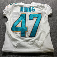NFL - Dolphins David Hinds Game Cut Jersey Size 42