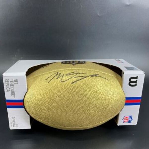 NFL - Jets Mason Taylor Signed Gold Composite Football