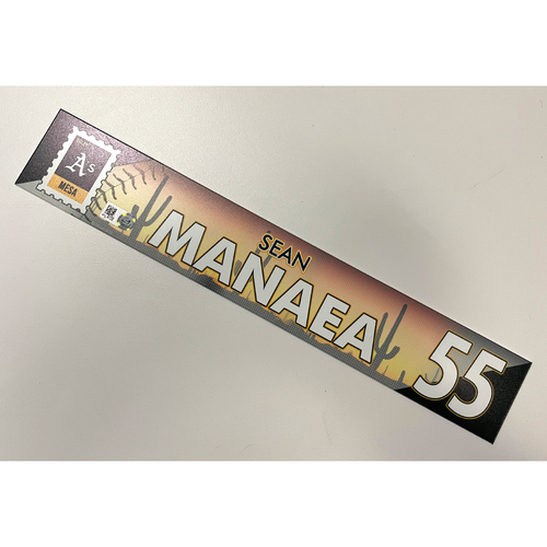 Game-Used 2021 Spring Training Locker Nameplate - Sean Manaea