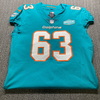 NFL - Dolphins Michael Dieter Game Cut Jersey Size 48 With Shula Patch