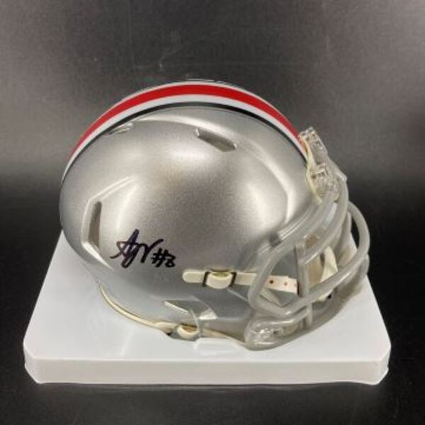 NFL - Ohio State Arvell Reese Signed Mini Helmet