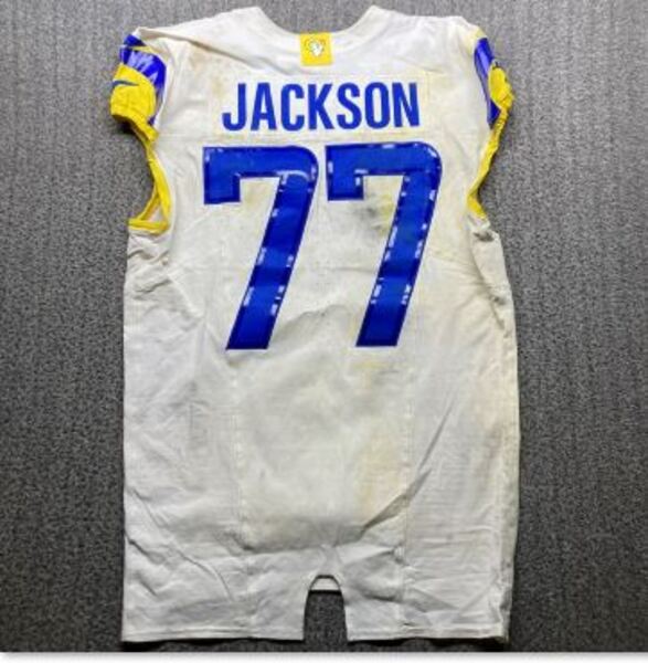 London Games - Rams Alaric Jackson Game Worn Jersey (10/19/2025) Size 46...