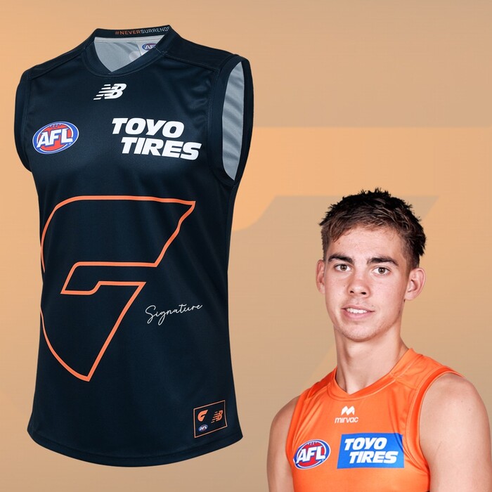Jack Ough #28 GWS GIANTS 2025 Never Surrender Player Guernsey