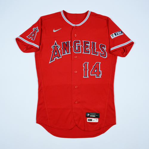 中古】Los Angeles Angels 応援ユニフォーム 2XL グレー Authentic Los