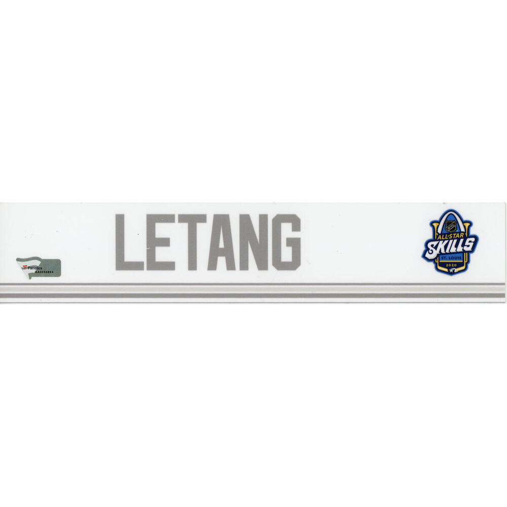 Kris Letang Player-Issued White Nameplate from the 2020 NHL All-Star Skills Competition on January 24, 2020 - Size 10
