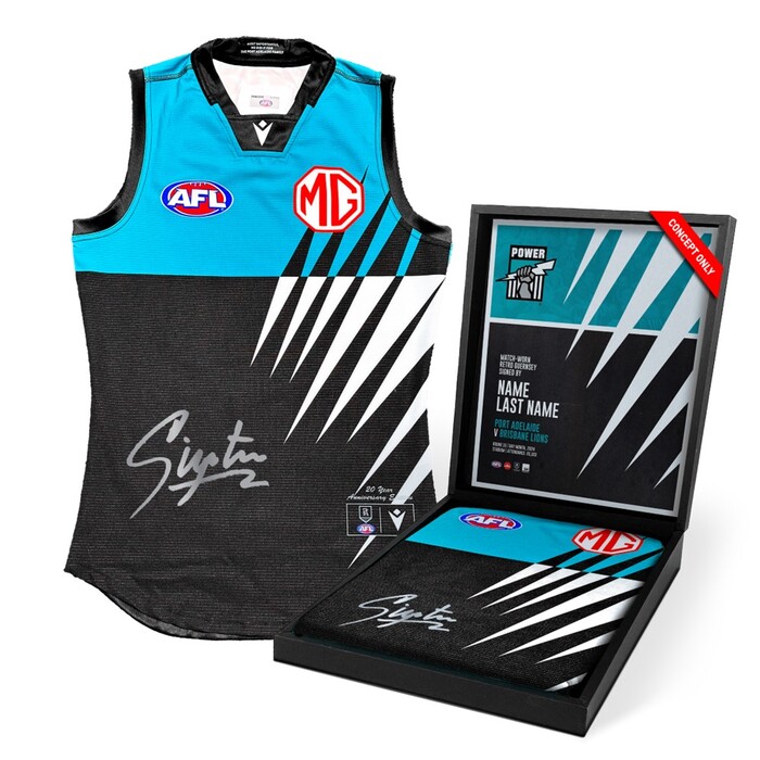 Darcy Byrne-Jones #33 Port Adelaide 2024 Signed Retro Match Worn Guernsey