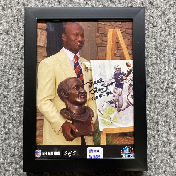 HOF - Cowboys Mel Renfro NFL Auction Exclusive Signed 5x7 Framed Photo I...
