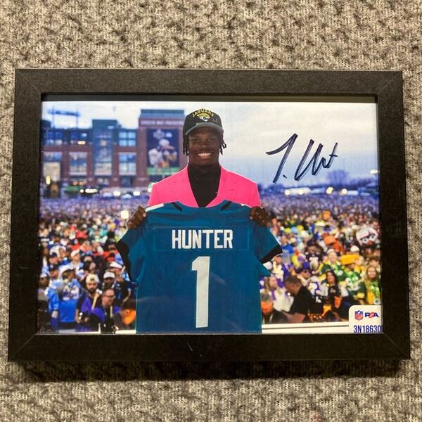 NFL - Jaguars Travis Hunter Signed And Framed 4x6 Draft Photo