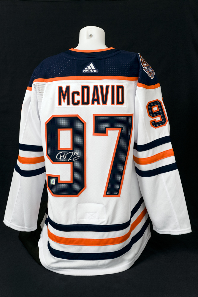 Connor McDavid #97 - Autographed Edmonton Oilers White Adidas Retail Pro Authentic Jersey 
