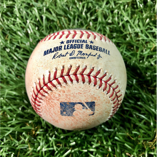 Game Used Baseball: J.D. Martinez single off Charlie Morton - July 24, 2019 v BOS