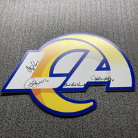 HOF - Rams Fat Head Foam Core Cut Out Signed by Issac Bruce, Dick Vermei...