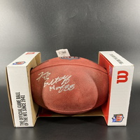 HOF  - Raiders Fred Belitnikof Signed Authentic Football