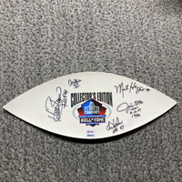 HOF - Raiders Multi Sign WhIte Panel With HOF Logo Signed By Willie Brow...