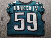 Red Cross- Eagles Thomas Booker IV Signed Game Worn Jersey 1.19.25 Divis...