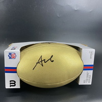 NFL - Panthers Tetairoa McMillan Signed Gold Composite Football