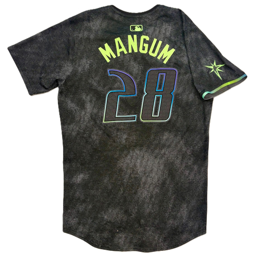 Photo of Game Used City Connect Jersey: Jake Mangum (Rookie Season) - 2 Games - 2025
