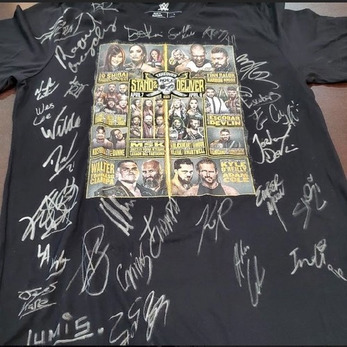 SIGNED NXT TakeOver Stand & Deliver Event T-Shirt (Silver Signature)