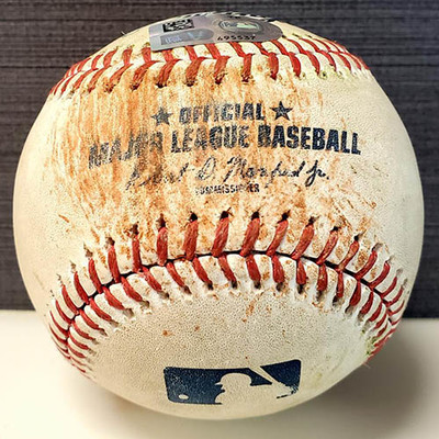 Luken Baker Sacrifice Fly Scores Matt Koperniak Authenticated Game Used Baseball - 5/28/2025