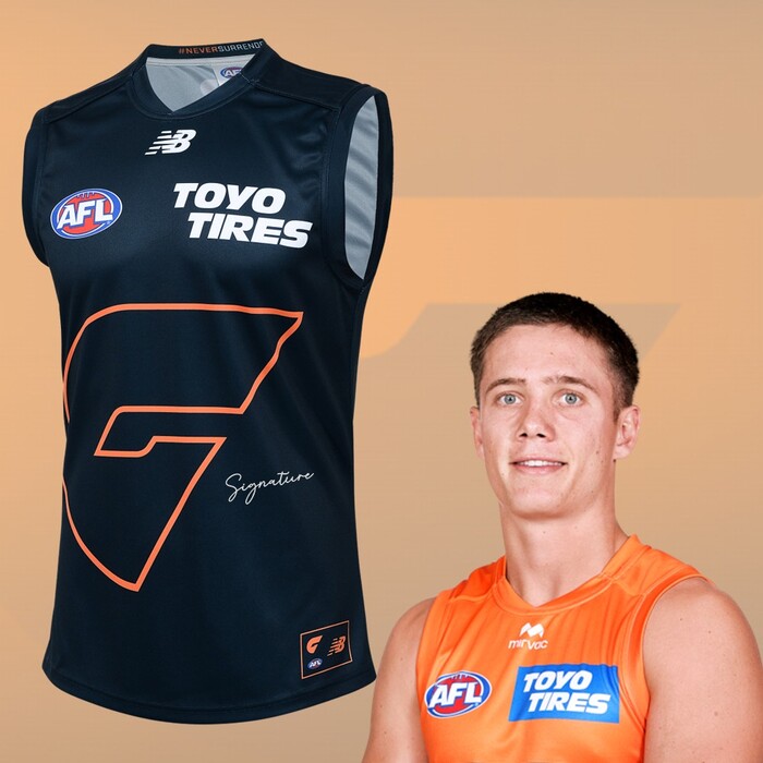 Toby McMullin #31 GWS GIANTS 2025 Never Surrender Player Guernsey