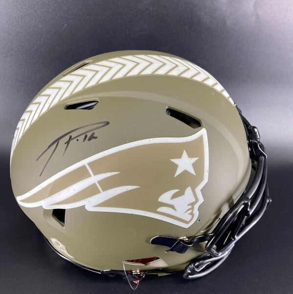 NFL - Patriots Ja'Lynn Polk Signed Authentic STS Helmet