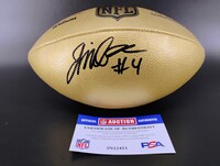 NFL - Seahawks Jalen Milroe Signed Gold Composite Football