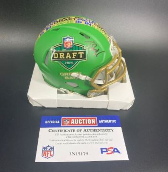 NFL - Cowboys Tyler Booker Signed NFL Draft Mini Helmet