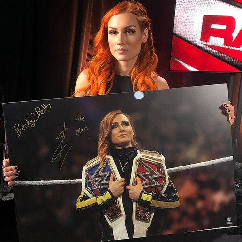 Becky Lynch SIGNED large photo print