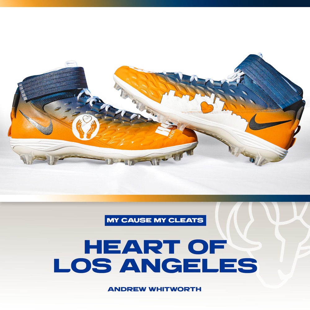 NFL Auction My Cause My Cleats Andrew Whitworth Custom Cleats