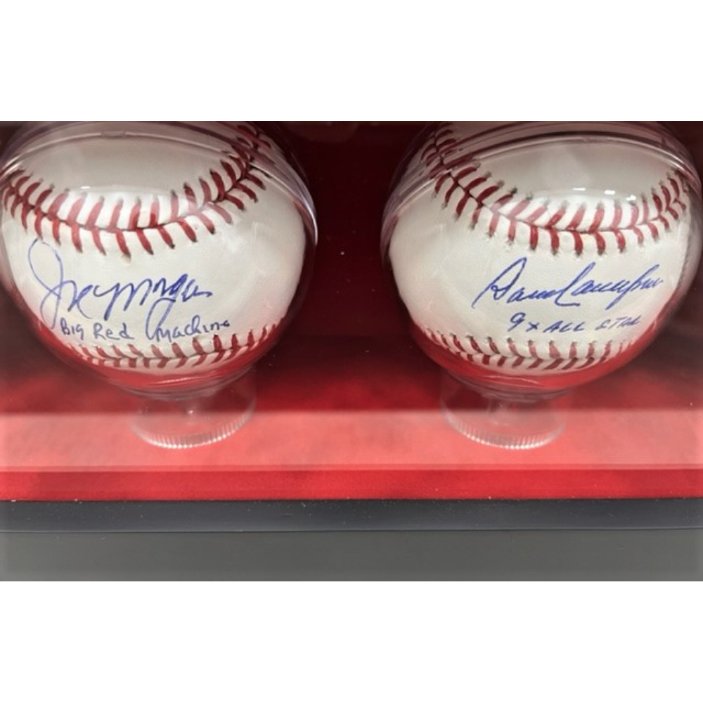Big Red Machine 9 Ball Set - Autographed with Inscriptions and WS