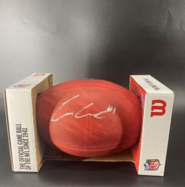 NFL - Titans Cam Ward Signed Authentic Football