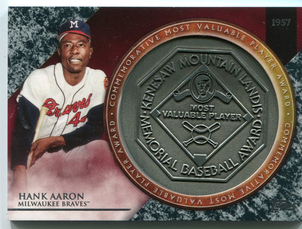 2017 Topps Update MVP Award Relics #MVPRHA Hank Aaron