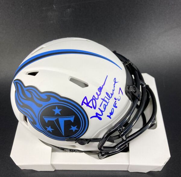 HOF - Titans Bruce Matthews Signed Mini Helmet