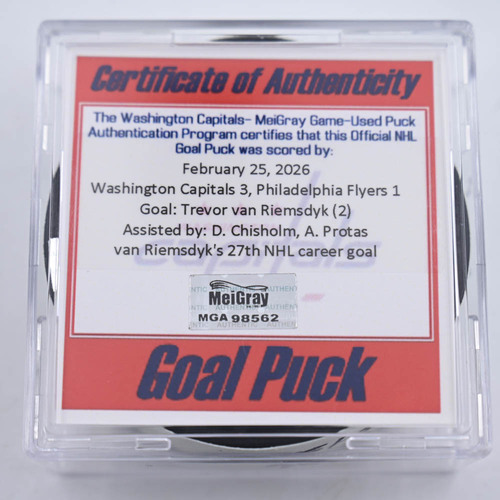 Image of van Riemsdyk, Trevor - Washington Capitals - February 25, 2026 vs. Philadelphia Flyers (Capitals Logo)