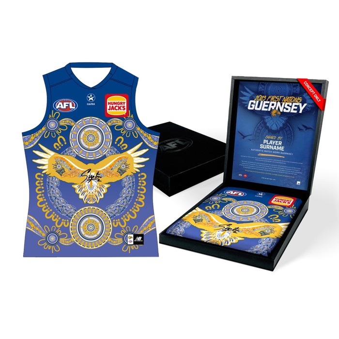 Jai Culley West Coast Eagles Signed First Nations Player Guernsey