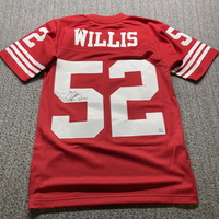 HOF - 49ers Patrick Willis Signed Mitchell and Ness Jersey with HOF 24 I...