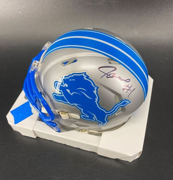 Lions - Jameson Williams Signed Mini Helmet