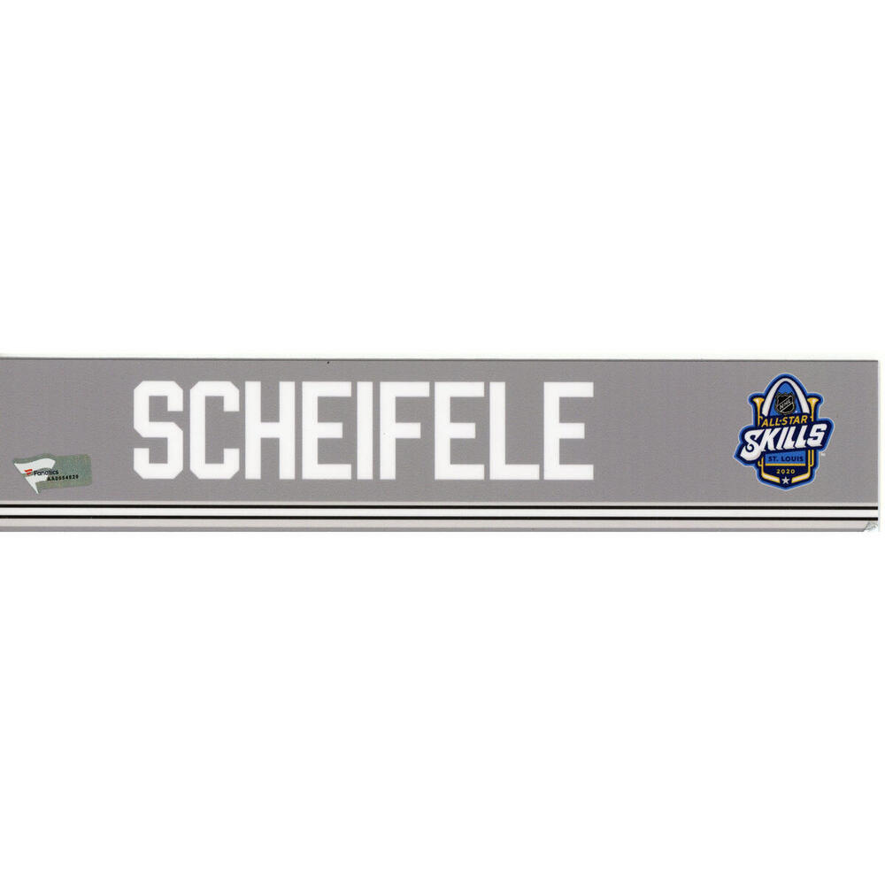 Mark Scheifele Player-Issued Gray Nameplate from the 2020 NHL All-Star Skills Competition on January 24, 2020 - Size 10