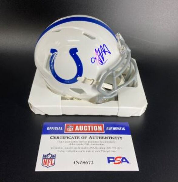 NFL - Colts Adonai Mitchell Signed Mini Helmet