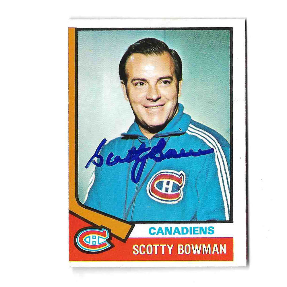Scotty Bowman Autographed 1974-75 O-Pee-Chee Rookie Card