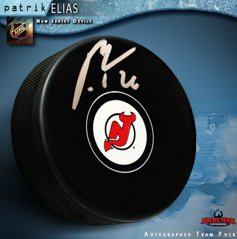 PATRIK ELIAS Signed New Jersey Devils Puck