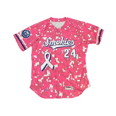 Casey Opitz Game Worn Paint the Park Pink Jersey # 15 Size L