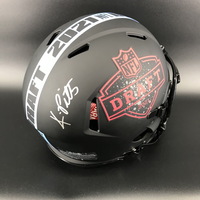 NFL - Falcons Kyle Pitts Signed Authentic Speed Helmet with 2021 Draft Logo