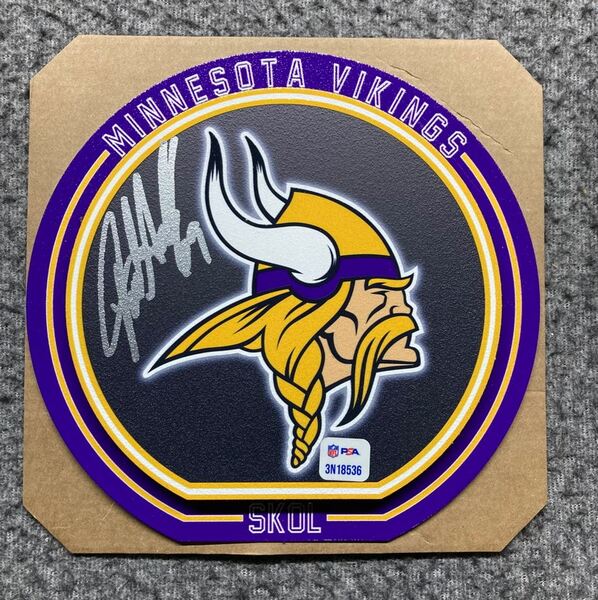 HOF - Vikings Jared Allen Signed 3D Metal Wall Art (8x8)