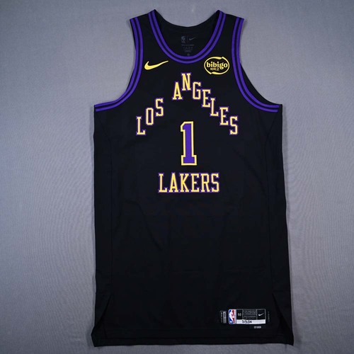 Image of Thiero, Adou - Los Angeles Lakers - City Edition Jersey - Worn 3/3/2026 - Dressed, Did Not Play (DNP) - 2025-26 NBA Season