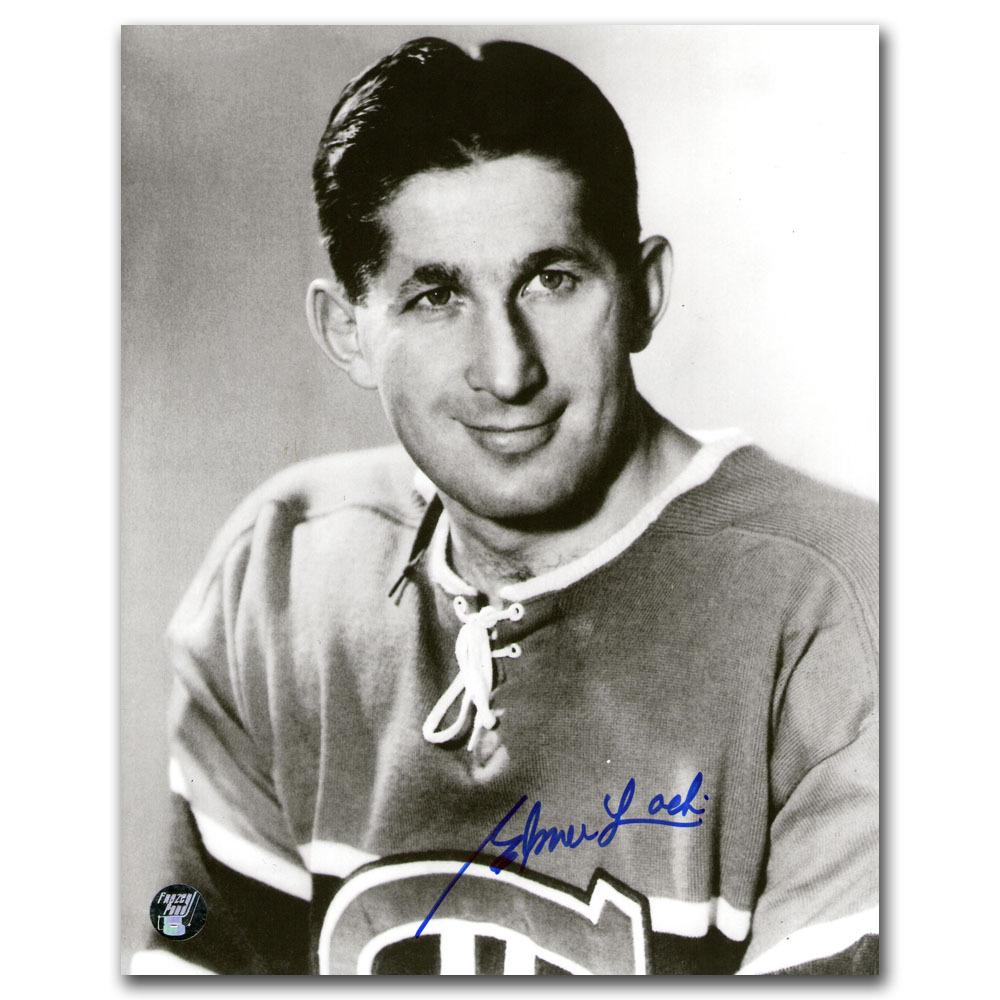 Elmer Lach (deceased) Autographed Montreal Canadiens 8X10 Photo