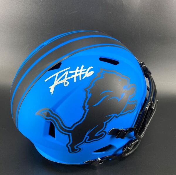 Lions - Terrion Arnold Signed Replica Rave Helmet